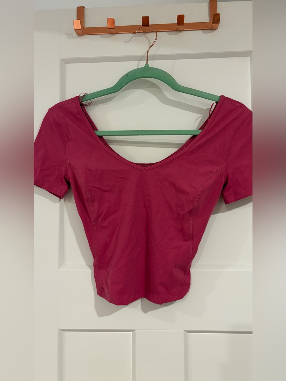 Lululemon Pink Short Sleeve V-Neck Top 🩷